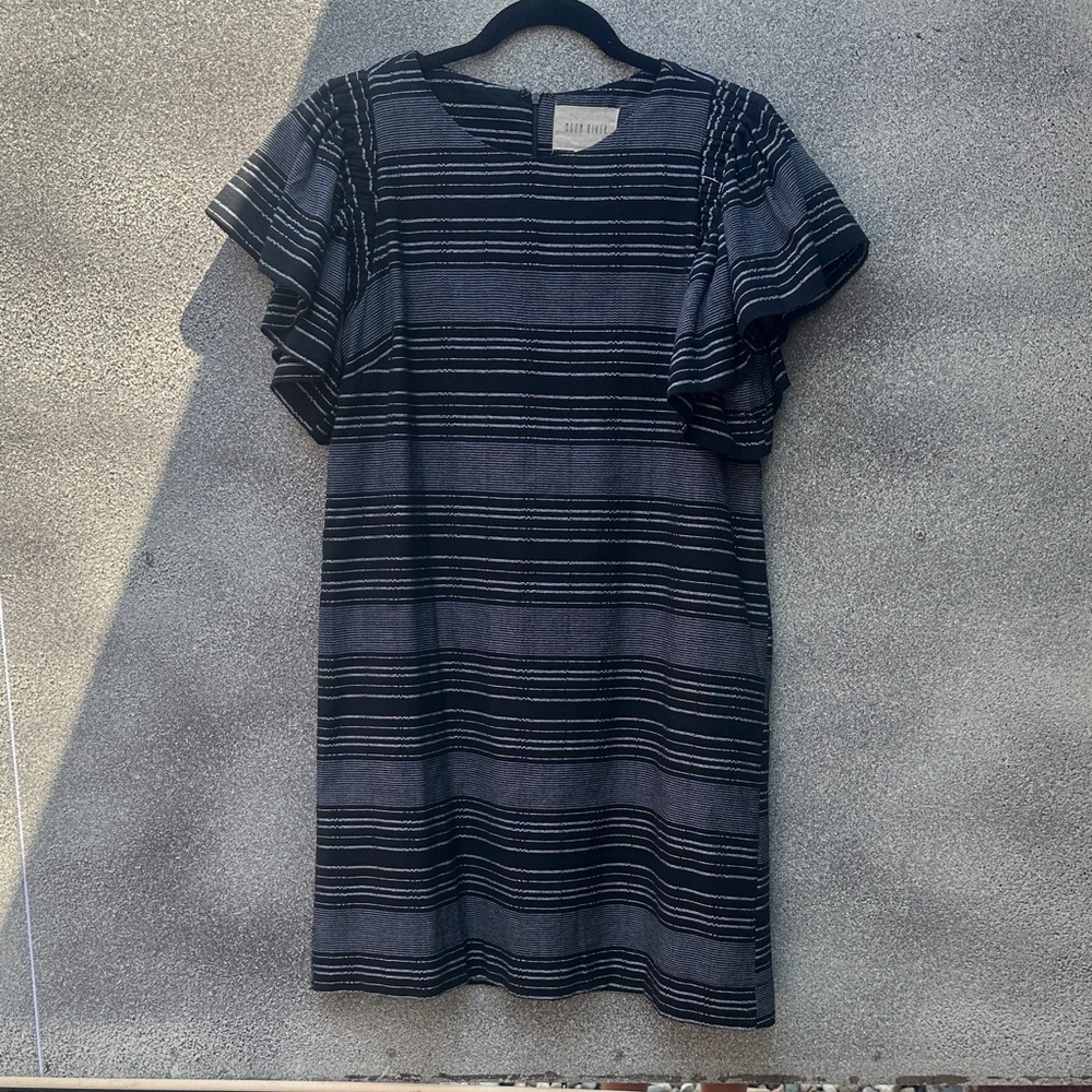 Moon River Striped Black and Gray Dress Size XS